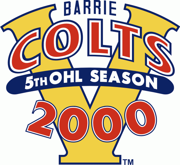 Barrie Colts 2000 anniversary logo iron on transfers for clothing